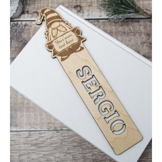 Wooden Gnome Bookmark