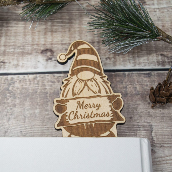 Wooden Gnome Bookmark