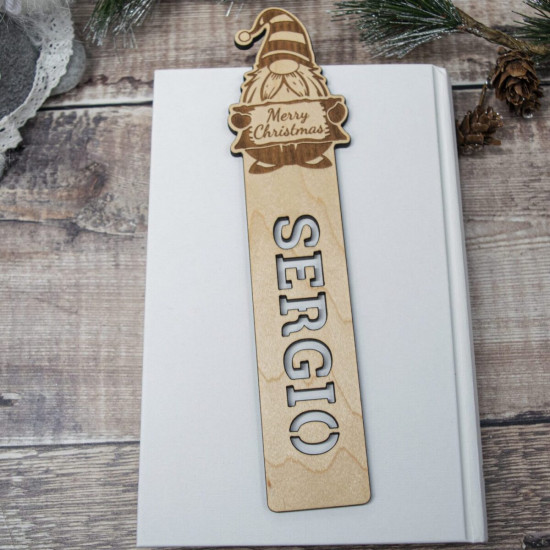 Wooden Gnome Bookmark