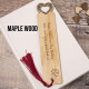Wooden Heart Top Bookmark