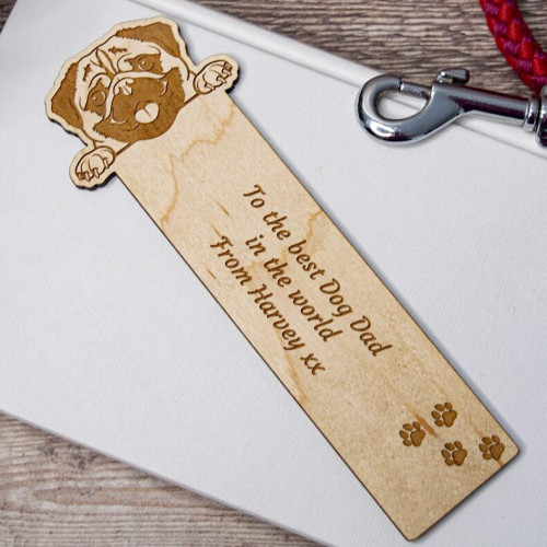 Wooden Pug Bookmark Wooden Pug Bookmark