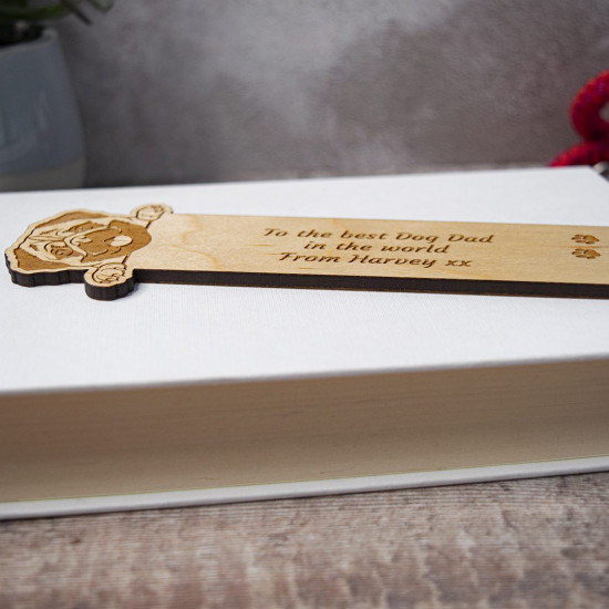 Wooden Pug Bookmark