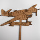 Wooden WW2 Plane Cake Topper
