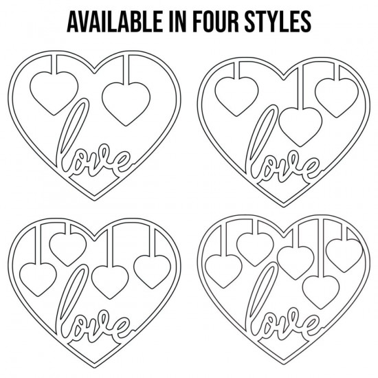 Wooden Hanging Heart Ornament