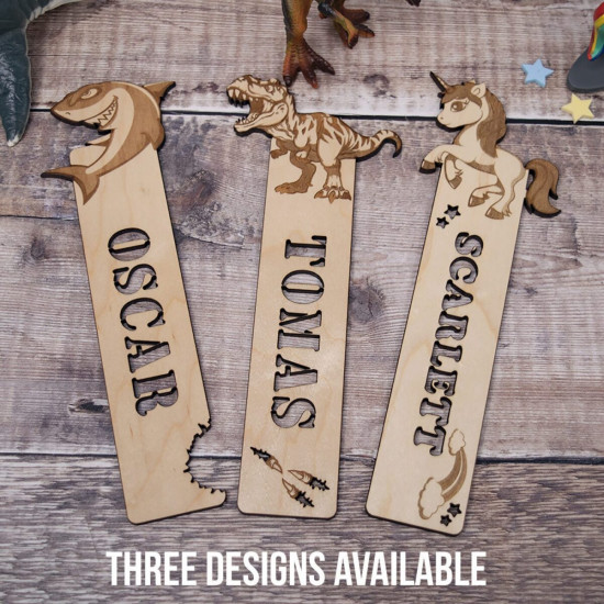 Wooden Dinosaur Bookmark