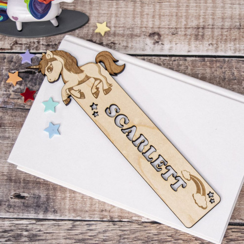 Wooden Unicorn Bookmark