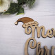 Wooden Christmas Cake Topper