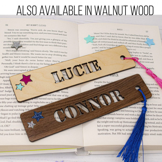 Wooden Name Bookmark - Maple