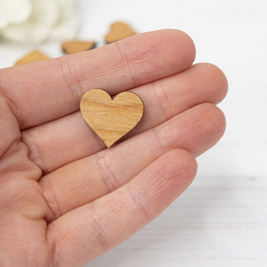 Wooden Hearts Table Confetti