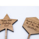 Wooden Shape Cupcake Toppers