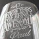 Engraved Wine Glass - Awesome Birthday