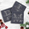 Slate Monogram Christmas Coaster