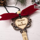 Wooden Key Family Christmas Ornament