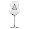 Engraved Wine Glass - Monogram Flower