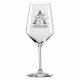 Engraved Wine Glass - Monogram Flower