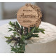 Rustic Wedding Cake Topper - Round Style 3