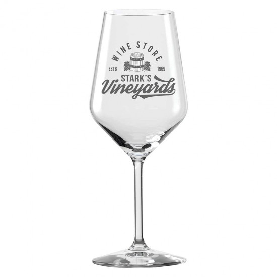 Engraved Wine Glass - Vineyard