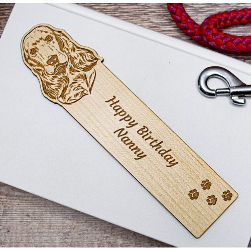 Wooden Cocker Spaniel Bookmark