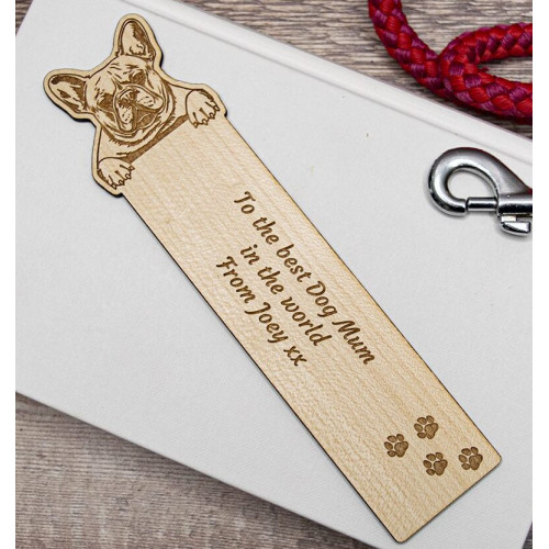 Wooden French Bulldog Bookmark
