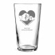 Engraved Beer Glass - Fist Bump Dad
