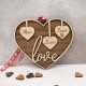 Wooden Hanging Heart Ornament