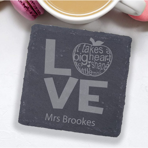 Slate Coaster - Teacher Love