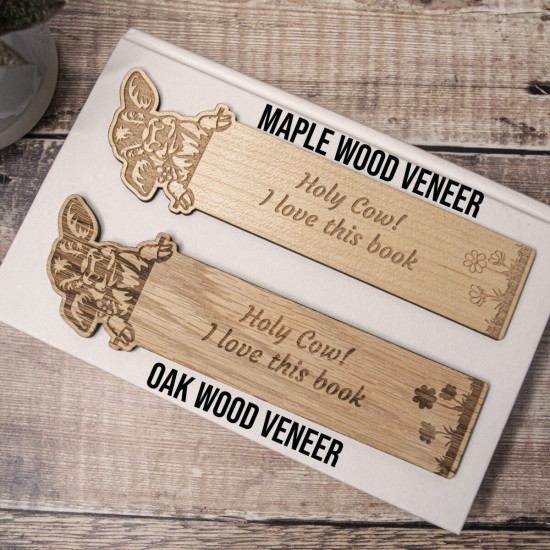Wooden Cow Bookmark