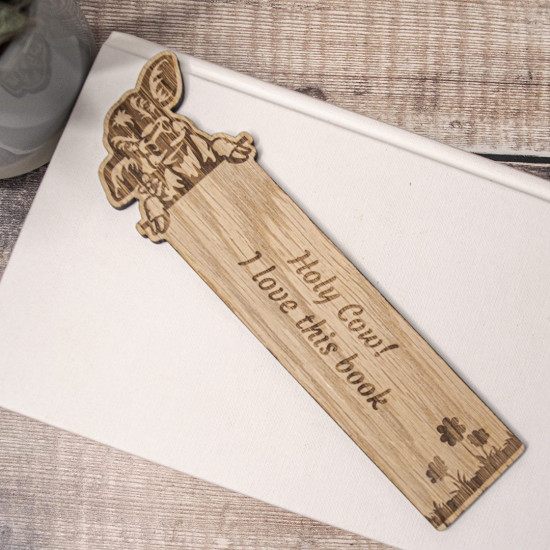 Wooden Cow Bookmark