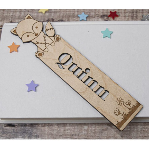 Wooden Fox Bookmark
