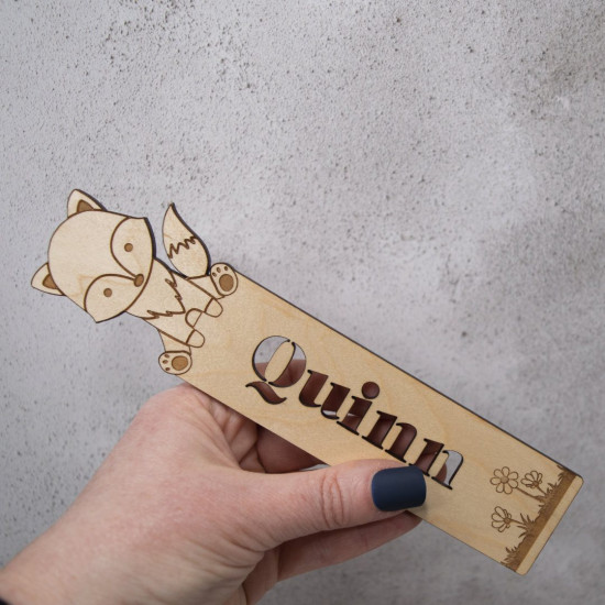 Wooden Fox Bookmark
