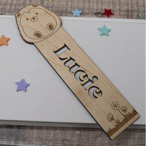 Wooden Hedgehog Bookmark