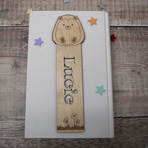 Wooden Hedgehog Bookmark
