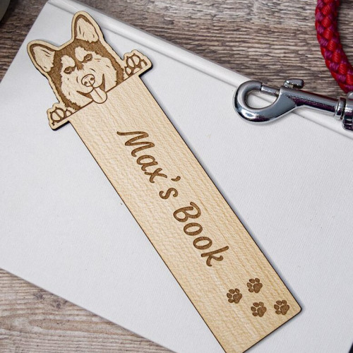 Wooden Husky Bookmark Wooden Husky Bookmark