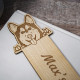 Wooden Husky Bookmark