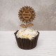 Wooden Sunflower Cupcake Toppers