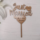 Wooden Wedding Cake Topper - Just Married