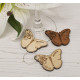 Wooden Butterfly Wine Glass Charms