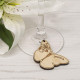Wooden Butterfly Wine Glass Charms