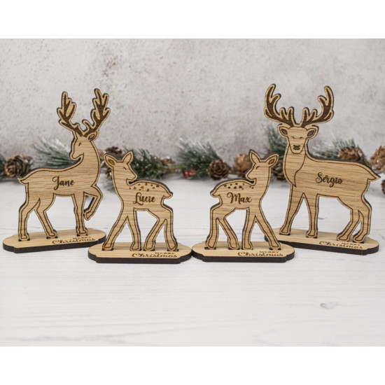 Christmas Reindeer Table Place Settings