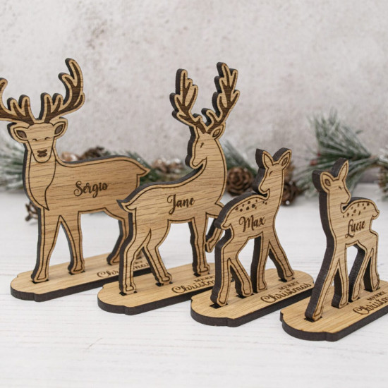 Christmas Reindeer Table Place Settings