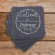 Set of 4 Slate Family Bar Coasters