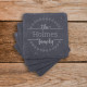 Set of 4 Slate Family Bar Coasters