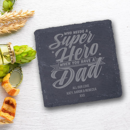 Superhero Dad Bar Coaster
