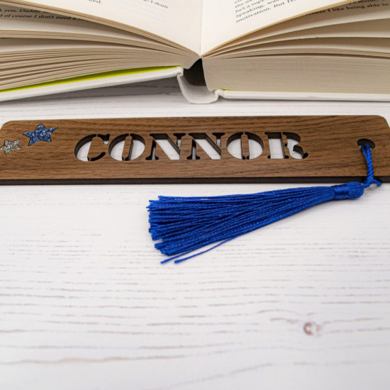Wooden Name Bookmark - Walnut