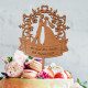 Wooden Wedding Cake Topper -  Bride and Groom Silhouette