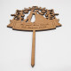 Wooden Wedding Cake Topper -  Bride and Groom Silhouette
