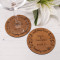 Engraved Wooden Coaster Wedding Favours