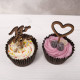 Wooden Wedding Cupcake Toppers