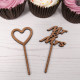 Wooden Wedding Cupcake Toppers