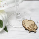Wooden Heart Wine Glass Charms